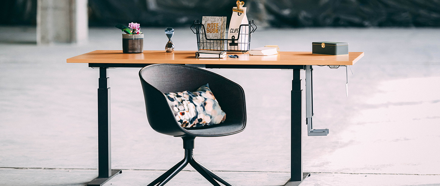 Height-adjustable desks for ergonomic offices